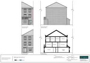 Architect Drawings and Retrospective Planning Permission for Change of Use From a 5-bed Dwelling (C3) to a 5-bed HMO (C4)
