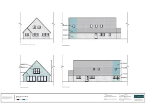 Architect Drawings and Planning Permission for Construction of a Double Storey Rear Extension and Detached Garage Outbuilding
