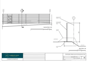 Architect Drawings and Retrospective Planning Permission for Retention of Boundary Treatments at the Property in AONB