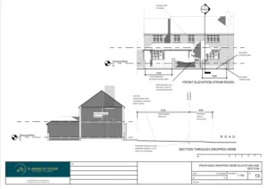 Architect Drawings and Planning Permission for Garage Conversion and Dropped Kerb at the Front of the Property