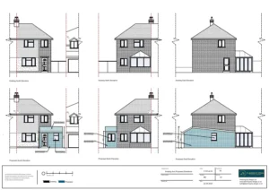 Architect Drawings and Planning Permission for Single Storey Wraparound Extension