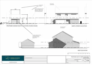 Architect Drawings and Planning Permission for Construction of the New Garage in the Front Garden
