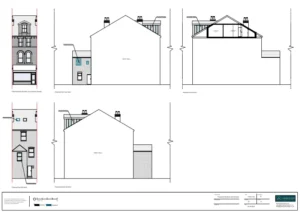 Architect Drawings, Planning Permission for Conversion of The Upper Floors of the Building to a 7 Bed HMO