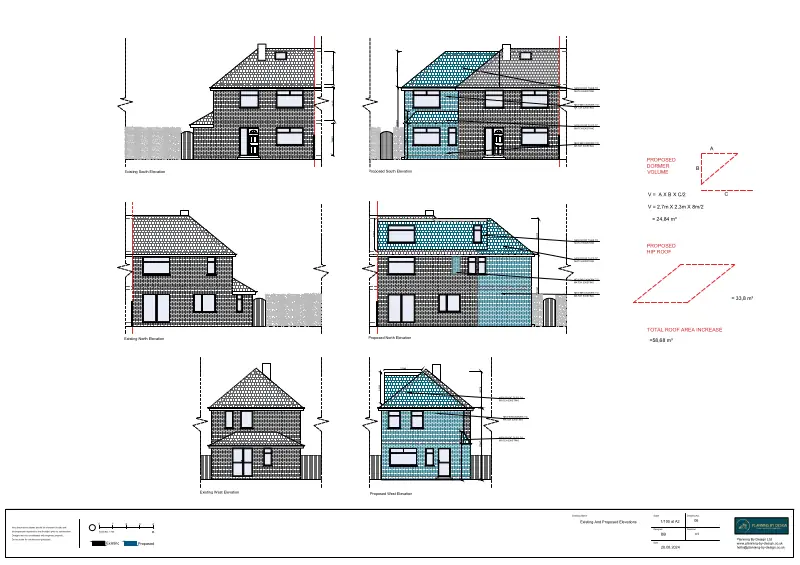 Architect Drawings and Planning Permission for Double Storey Extension and a Loft Conversion