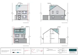 Architect Drawings and Planning Permission for a Loft Conversion, the Addition of a Rear Dormer and a Hip to Gable Roof Conversion
