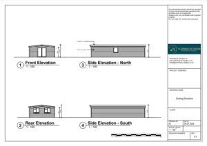 Architect Drawings and Retrospective Planning Permission for an Existing Extension of the Outbuilding in the Back Garden