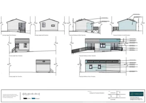 Architect Drawings and Planning Permission for Change of Use and Extension of Existing Lodge Into a Holiday Let