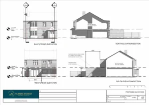 Architect Drawings and Planning Permission for Rear Extension to Facilitate Additional Incidental Living Space