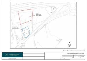 Architect Drawings and Planning Permission to Regularise the Use of the Land as Storage (Class B8)