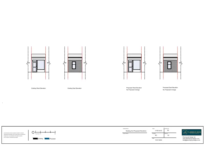 Architect Drawings and Lawful Development Certificate for Use of Retail Unit (Class 1A) as Bakery (Class 1A)