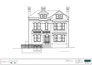 Architect Drawings and Planning Permission for Demolition and Rebuilding of a Single-Storey Rear Extension in a Listed Building Within a Conservation Area