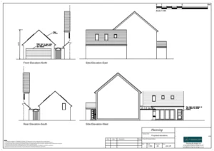 Architect Drawings and Planning Permission for Replacement Single Garage for Double Garage With Annex Above