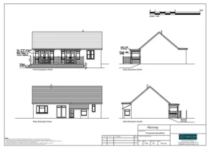 Architect Drawings and Planning Permission for Demolition of the Extension, Replacement of Bay Windows and New Decking