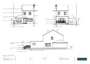 Architect Drawings and Planning Permission for Single-Storey Rear Extension To Enlarge the Kitchen Area and Provide a Decking Area