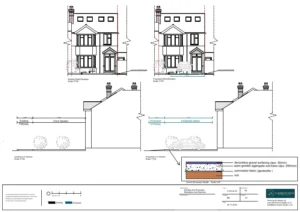 Architect Drawings and Lawful Development Certificate for a Vehicle Crossover