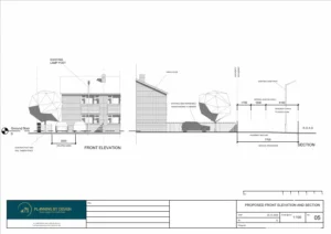 Architect Drawings and Planning Permission for Dropped Kerb at the Front of the Property
