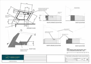 Architect Drawings and Lawful Development Certificate for Detached Garden Outbuilding for Use as a Hobby Room