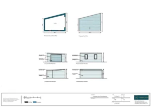 Architect Drawings and Planning Permission for Construction of Wooden Shed to Front of the Property
