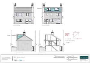 Architect Drawings and Lawful Development Certificate for Loft Conversion for the Provision of Two Bedrooms