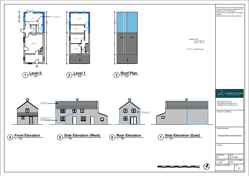 Architect Drawings and Planning Permission for Erection of Single Storey Rear Extension in Area of Special Village Character and Local Landscape Value