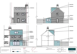 Architect Drawings and Planning Permission for Double Storey L-Shaped Rear Extension, Loft Conversion, Rear Outbuilding and Driveway