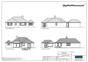 Architect Drawings and Planning Permission for Conversion of Existing Detached Garage and Construction of Conservatory