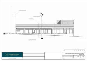 Architect Drawings and Planning Permission for Use of Part of Ground Floor of Building as a Hot Food Take-Away
