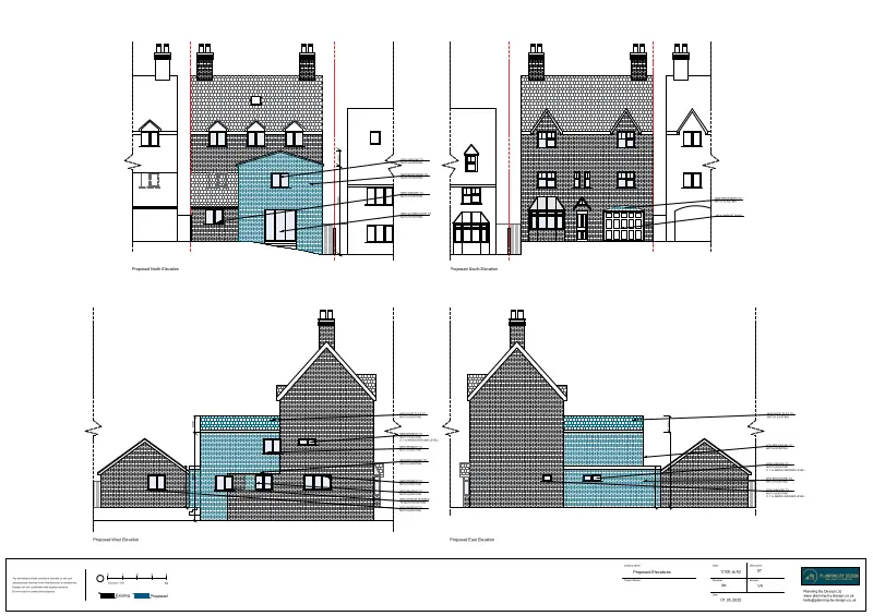 Architect Drawings and Planning Permission for Double Storey Rear Extension and Single Storey Extension to Link to Garage