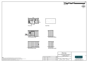 Architect Drawings and Planning Permission for Erection of a Replacement Domestic Outbuilding