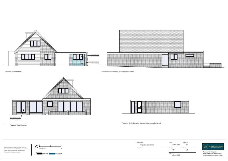 Architect Drawings and Planning Permission for Conversion of the Garage to an Annexe