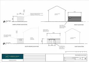 Architect Drawings and Lawful Development Certificate for Demolition of Garage and Replacement With Outbuilding