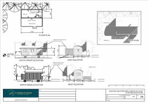 Architect Drawings and Retrospective Planning Permission for Change of Use of Shepherd's Hut to a Holiday Let