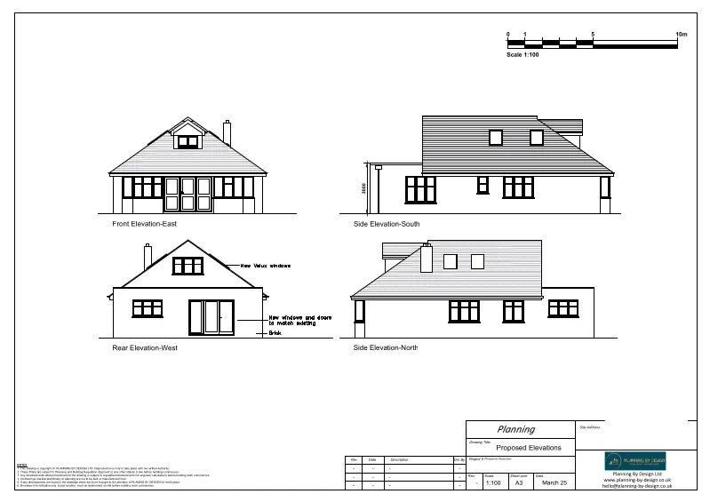 Architect drawings and planning permission for Loft Conversion With Front and Single-Storey Rear Extension