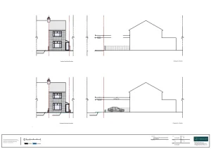 Architect Drawings and Planning Permission for Dropped Kerb, Driveway, Lowering of Boundary Wall to Provide Two Off Street Parking Spaces