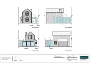 Architect Drawings and Planning Permission for Single Storey Wraparound Extension to Replace Existing Rear and Side Extension