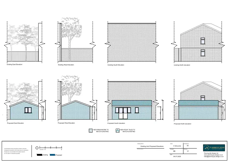 Architect Drawings and Planning Permission for Erection of a Erection of an Outbuilding to be Used as an Ancillary Annexe