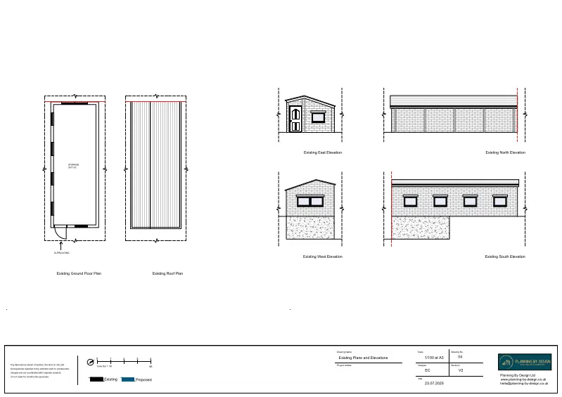 Architect Drawings and Planning Permission for Conversion of an Existing Outbuilding to be Used as an Ancillary Granny Annexe