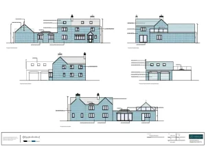 Architect Drawings and Planning Permission for Single-Storey and Double-Storey Side and Rear Extension Plus Linked Double Garage With Office Above