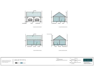 Architect Drawings and Planning Permission for Construction of a Two-Bay Garage
