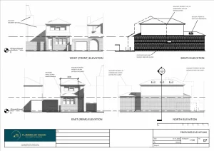 Architect Drawings and Planning Permission for Erection of a Detached Two Storey Office Building