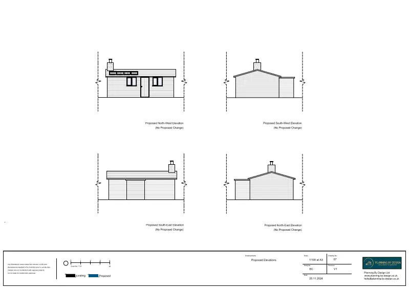 Architect Drawings and Planning Permission for Change of Use of a Cabin to a Tourism-Based Purpose