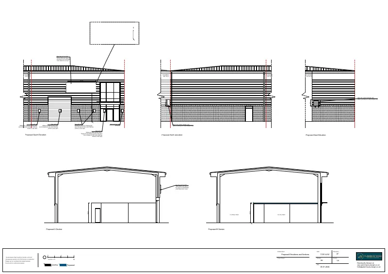Architect Drawings and Planning Permission for The Part Change of Use to Allow Retail Development