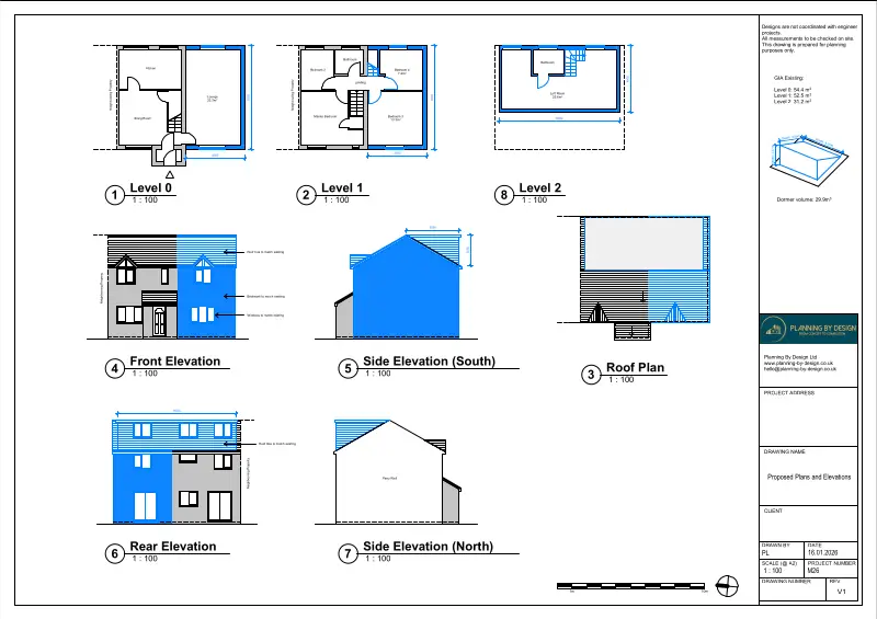 Architect drawings and planning permission for Double-Storey Extension and Loft Conversion