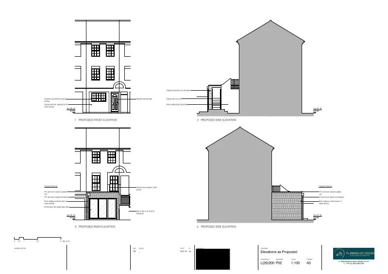 Architect drawings and planning permission for Single Storey Rear Extension and Garage Conversion