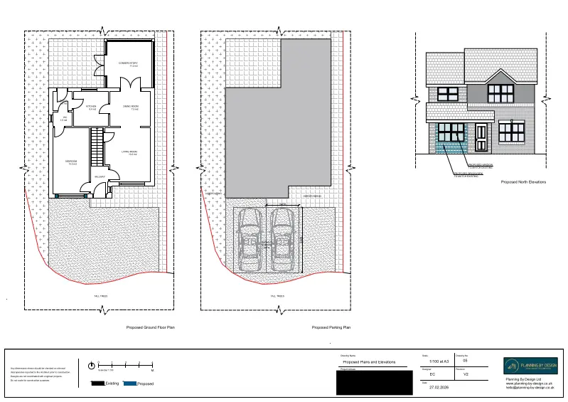 Architect drawings and planning permission for Garage Conversion