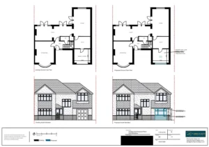 Architect Drawings and Lawful Development Certificate for Garage Conversion to Home Office