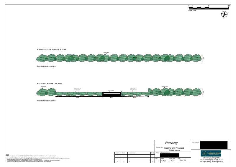 Architect Drawings and Retrospective Planning Permission for Access Gate and Fence