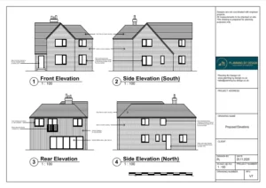 Architect Drawings and Planning Permission for Double Storey Wrap Around Extension