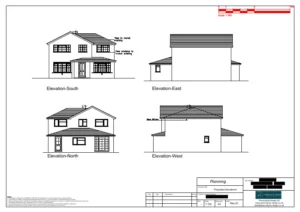 Architect Drawings and Planning Permission for Erection of New Side Extension Above Garage Conversion