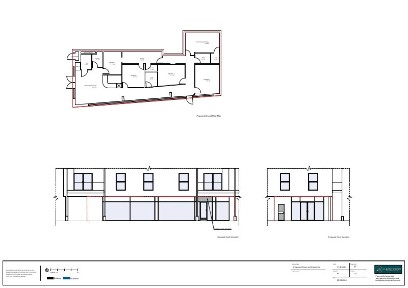 Architect Drawings and Planning Permission for Change of Use From Class E(a) Retail Unit to Class E(e) Dentistry